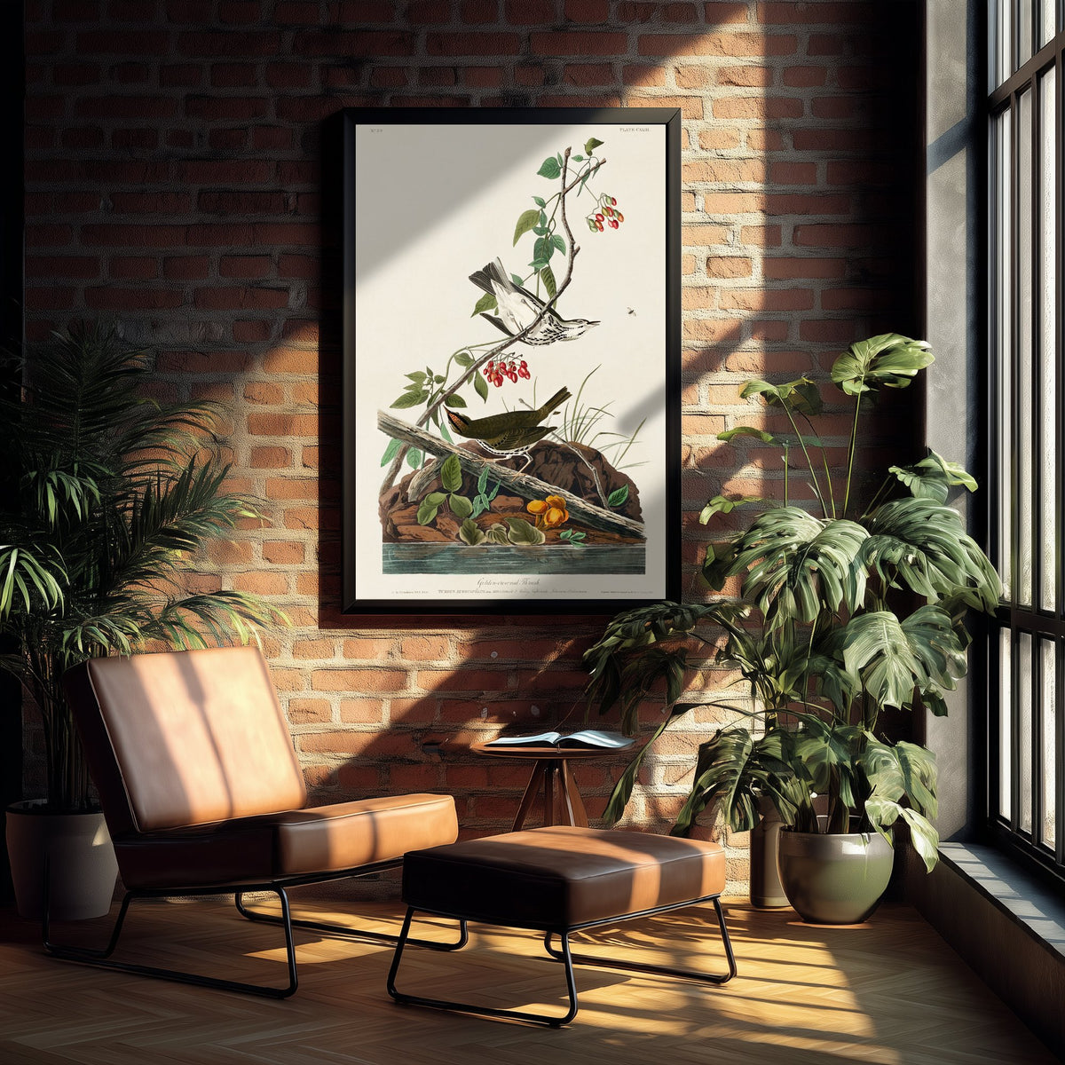 Ovenbird Art Print - John James Audubon Poster - Birds of America Vintage Illustration