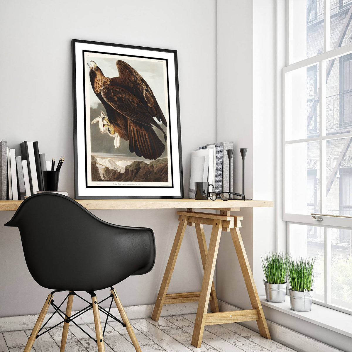 Golden Eagle Art Print - John James Audubon Poster - Birds of America Vintage Illustration