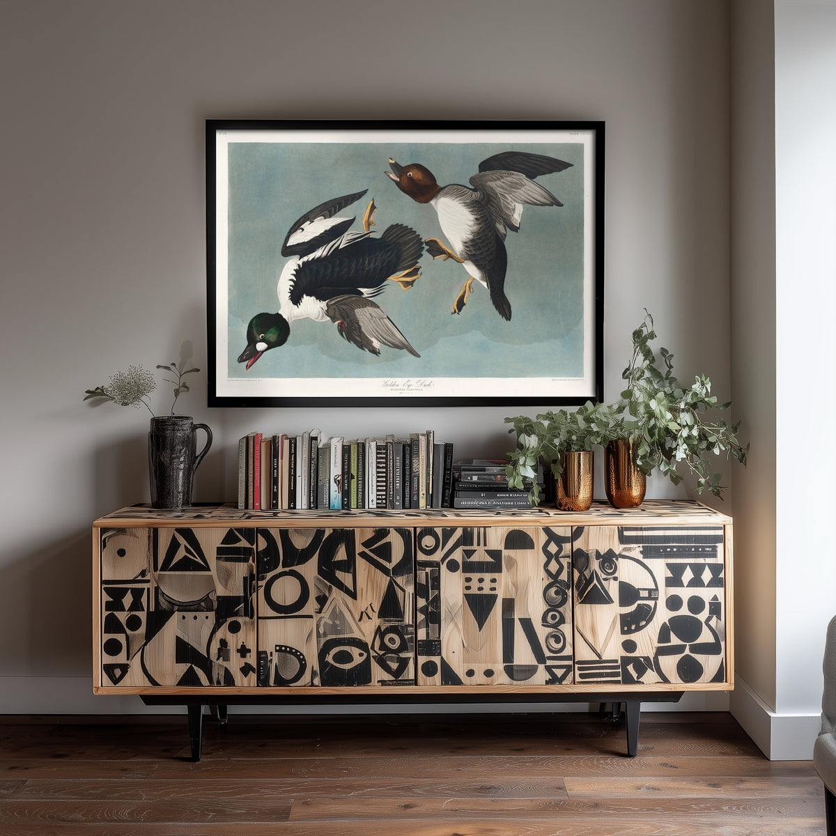Common Goldeneye Duck Art Print - John James Audubon Poster - Birds of America Illustration