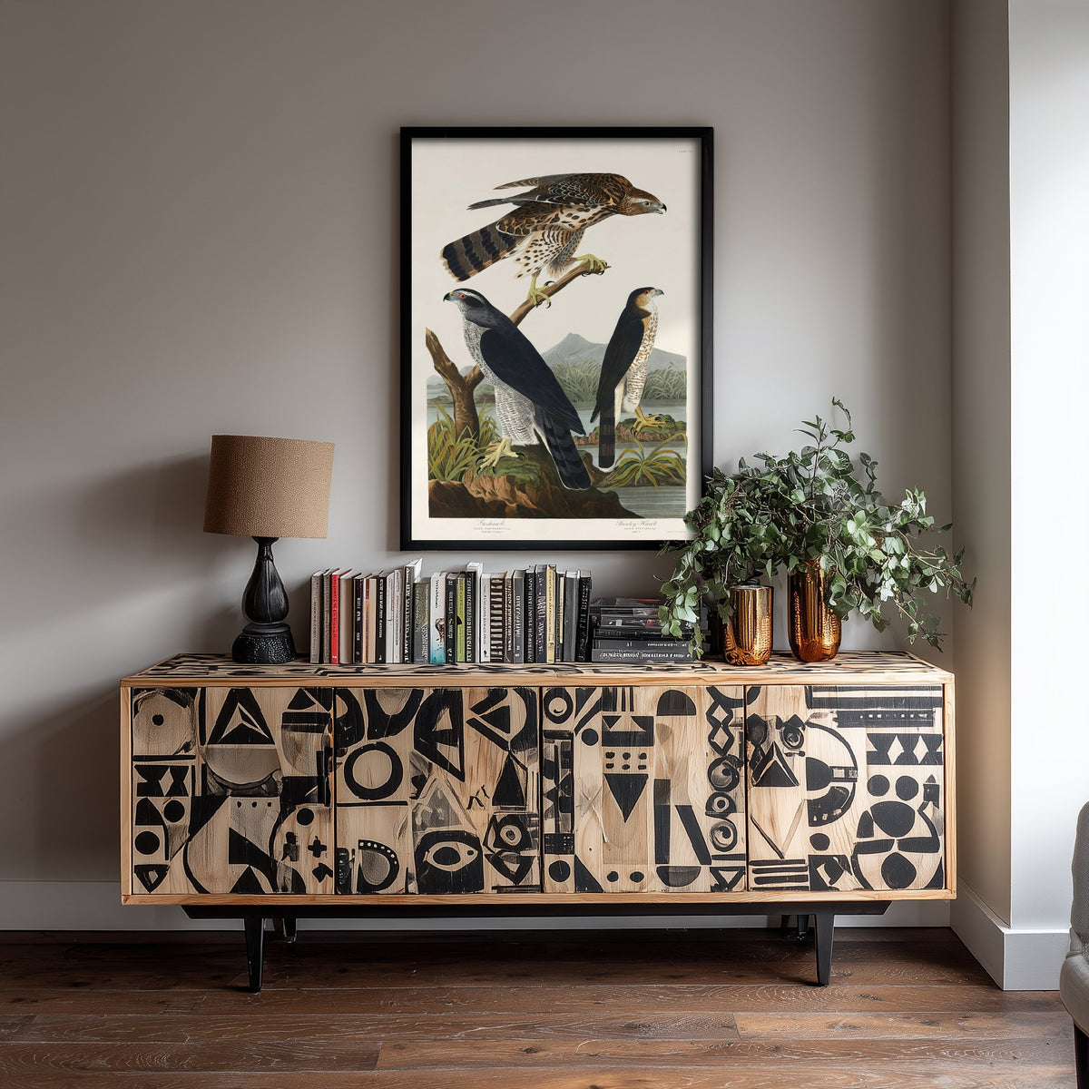 Northern Goshawk Art Print - John James Audubon Poster - Birds of America Vintage Illustration