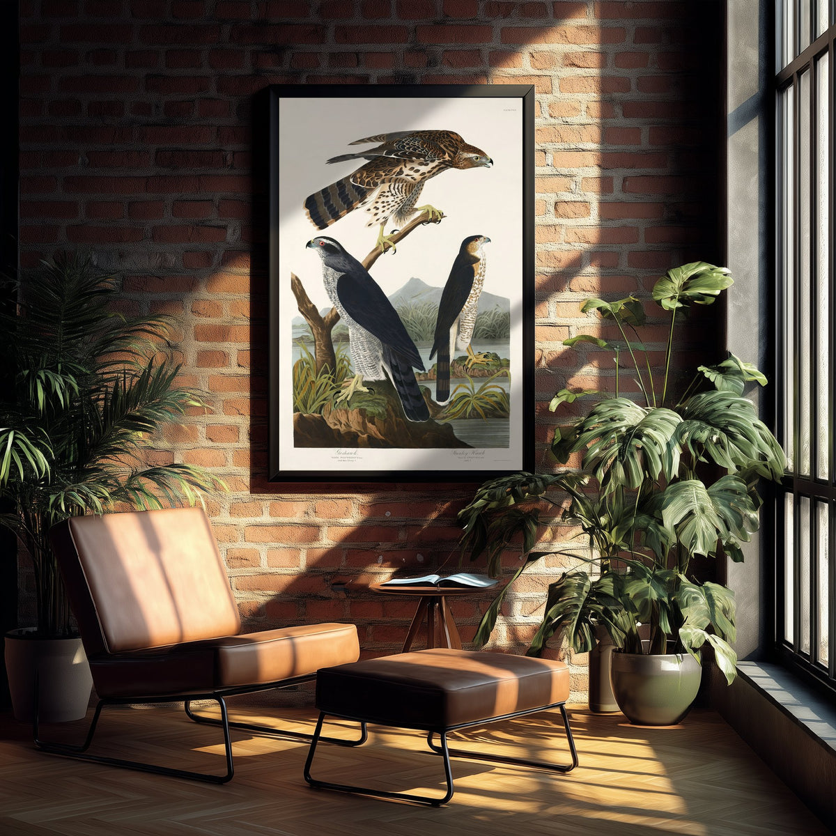 Northern Goshawk Art Print - John James Audubon Poster - Birds of America Vintage Illustration