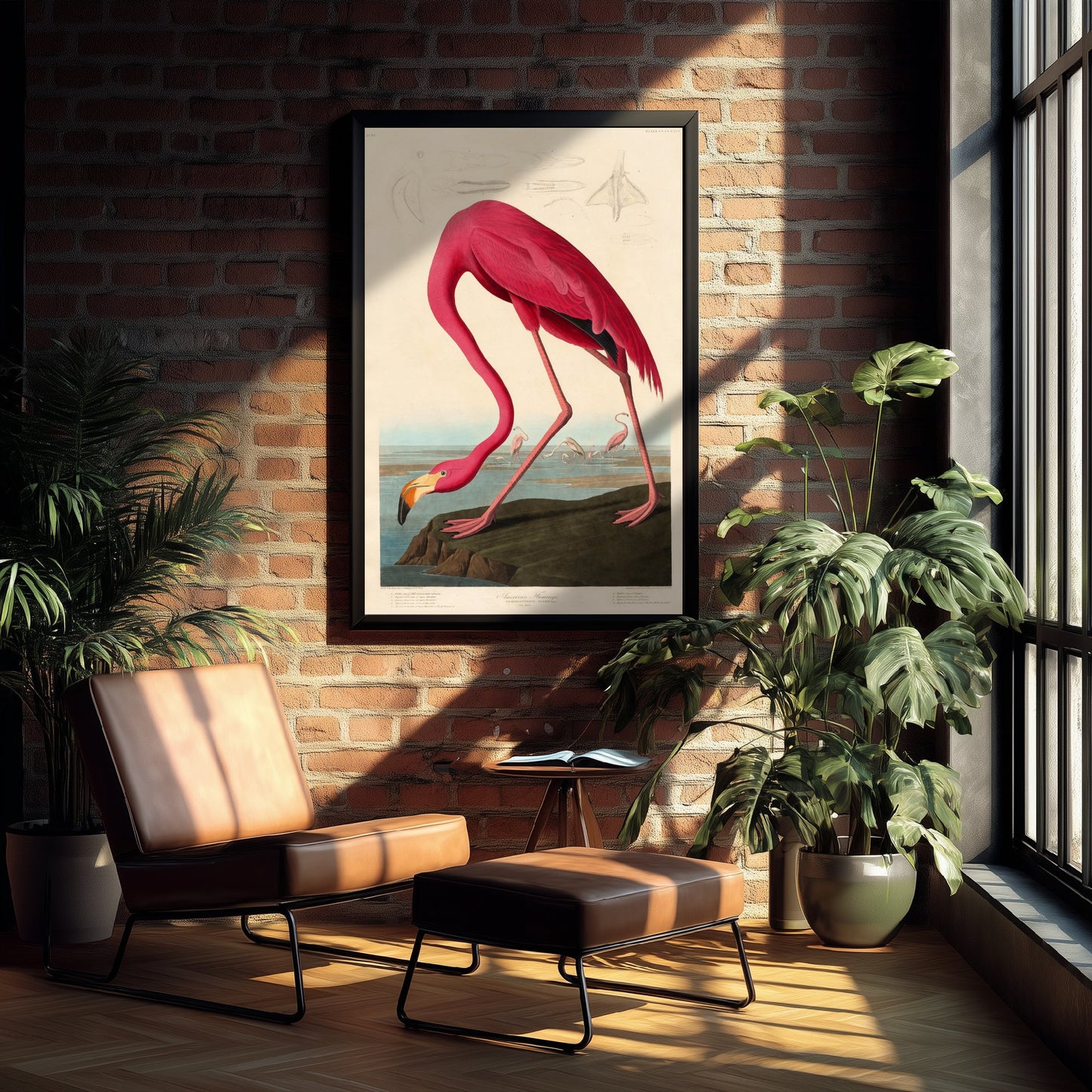 John James Audubon - American Flamingo - Birds of America Art Print Poster - Classic Painting 2/3