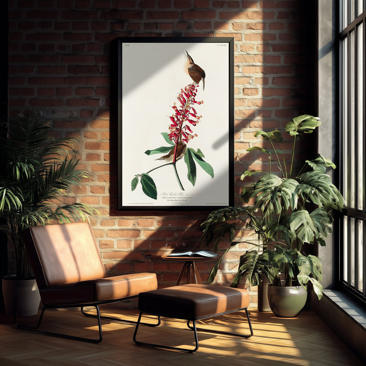 Carolina Wren Art Print - John James Audubon Poster - Birds of America Vintage Illustration
