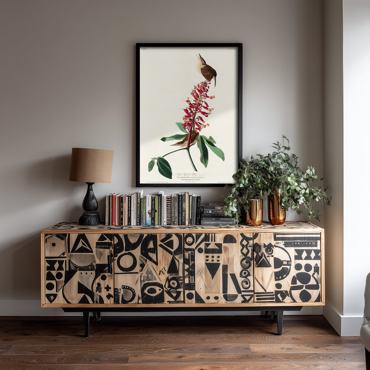 Carolina Wren Art Print - John James Audubon Poster - Birds of America Vintage Illustration