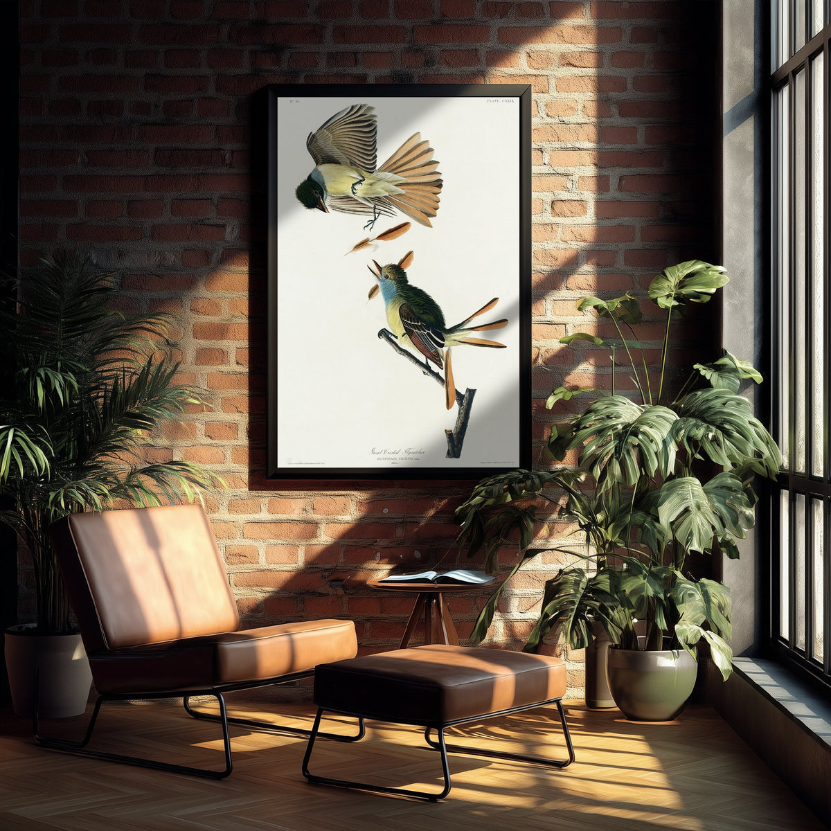 Great Crested Flycatcher Art Print - John James Audubon Poster - Birds of America Vintage Illustration