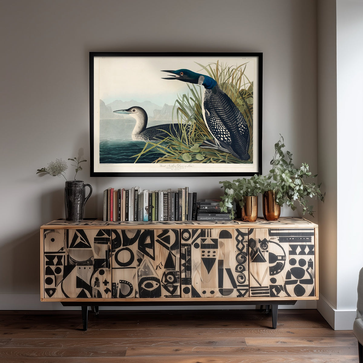 Common Loon Art Print - John James Audubon Poster - Birds of America Vintage Illustration