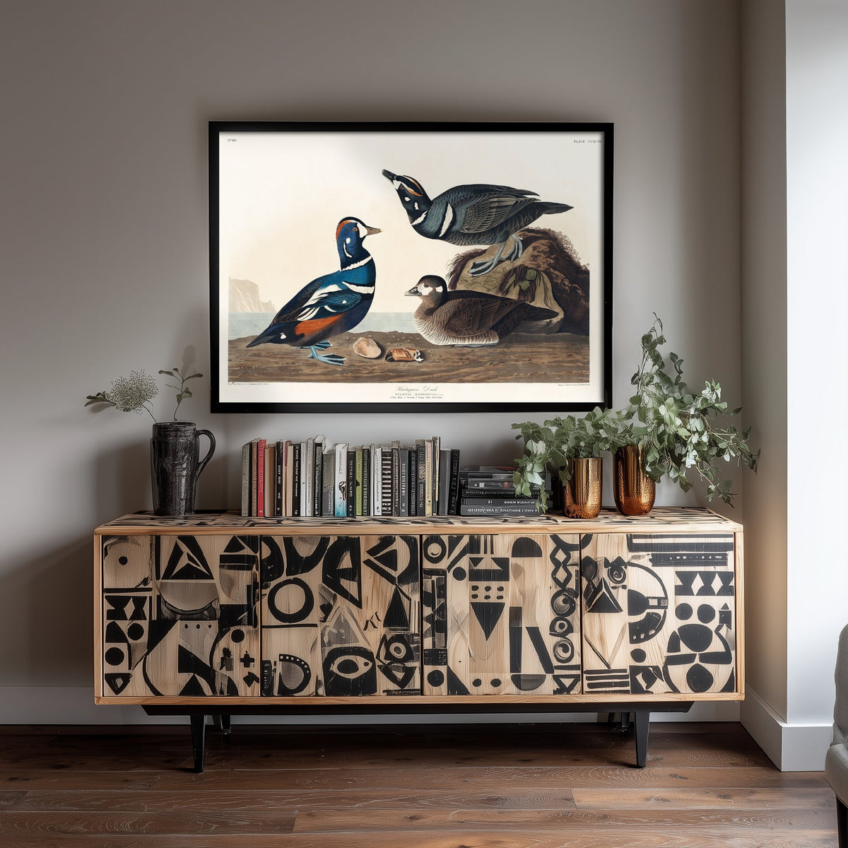 Harlequin Duck Art Print - John James Audubon Poster - Birds of America Vintage Illustration