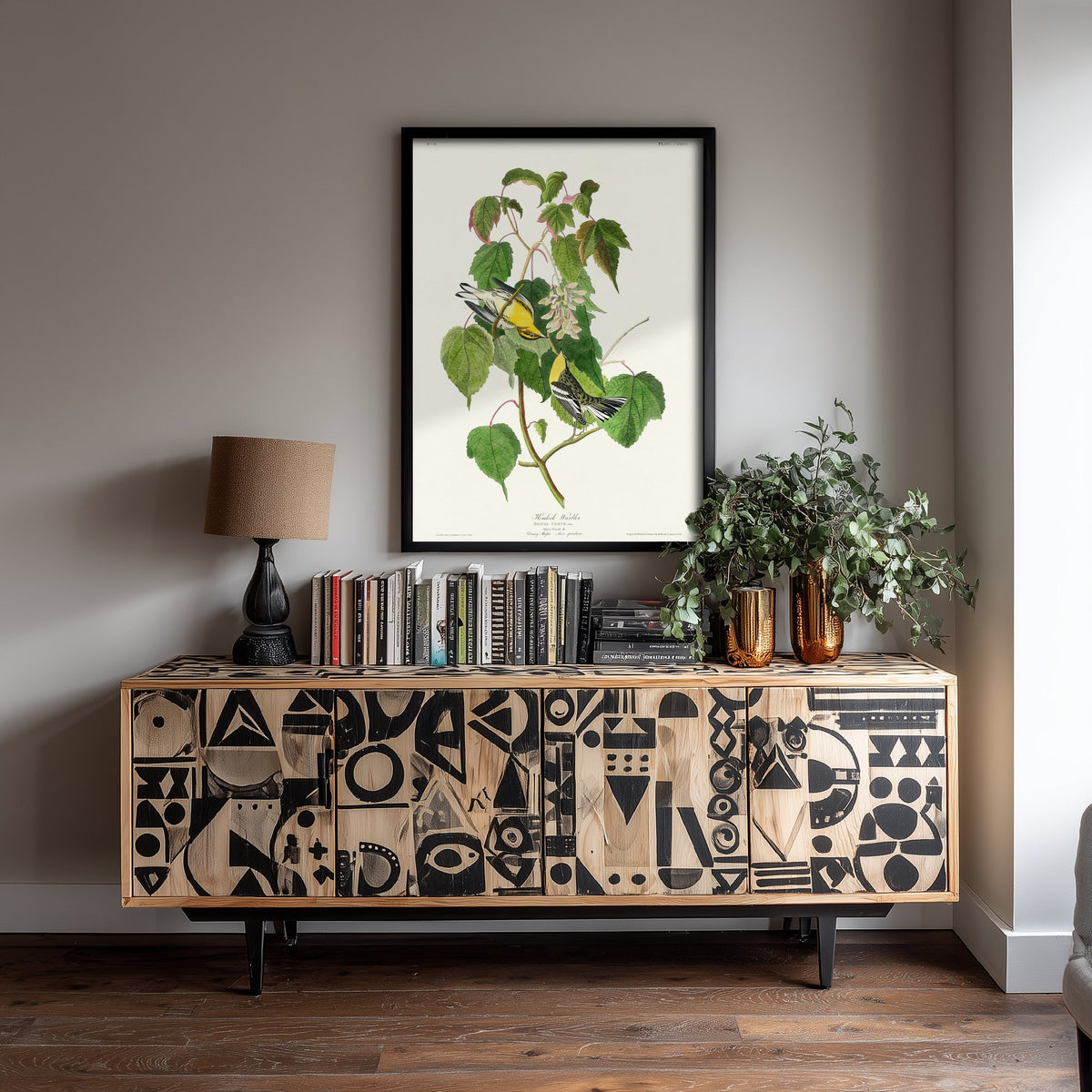 Hemlock Warbler Art Print - John James Audubon Poster - Birds of America Vintage Illustration