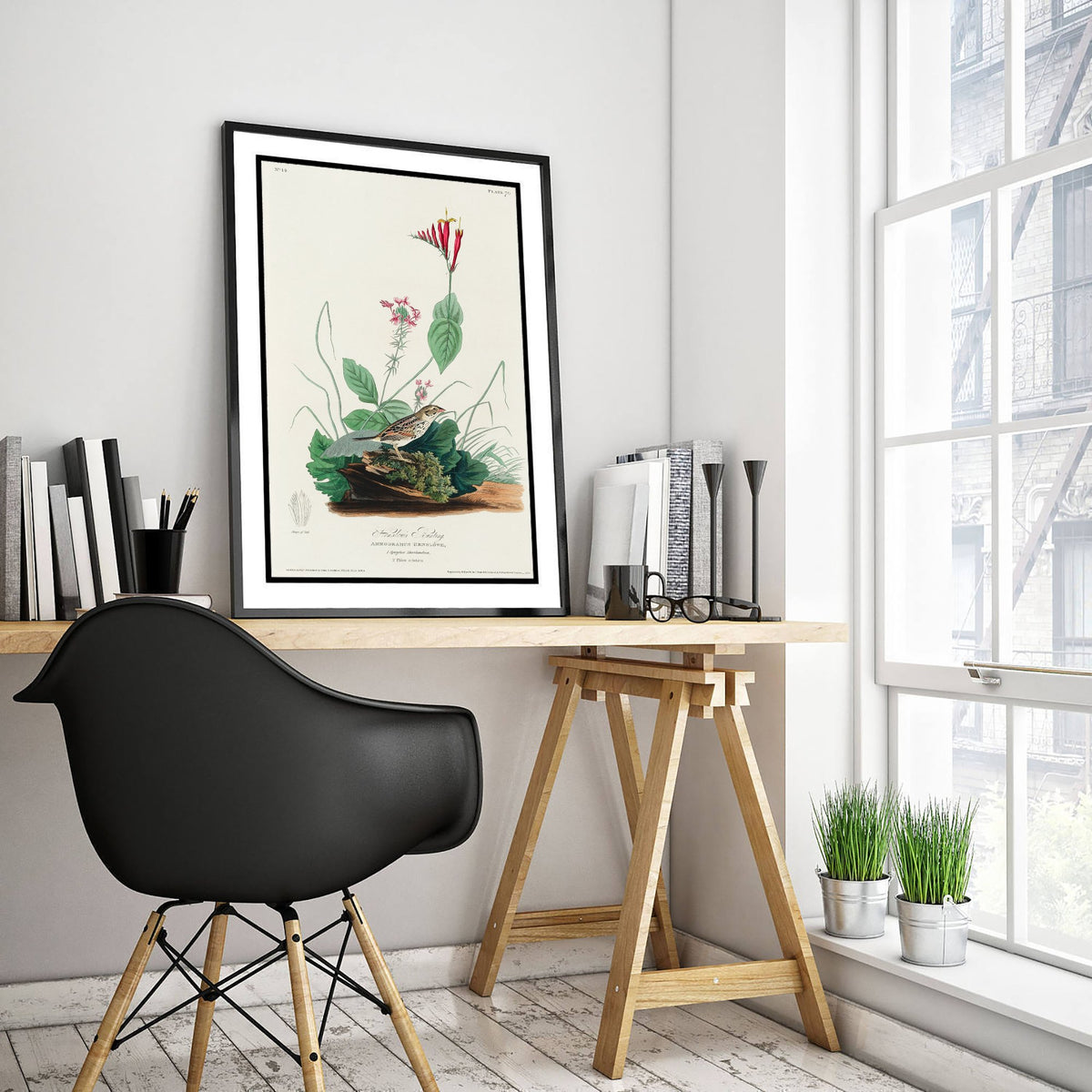 Henslow's Sparrow Art Print - John James Audubon Poster - Birds of America Vintage Illustration
