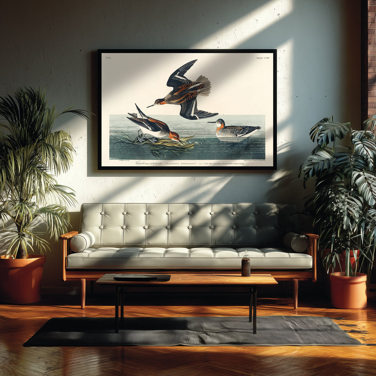 Red-necked Phalarope Art Print - John James Audubon Birds of America Poster - Vintage Ornithology Illustration