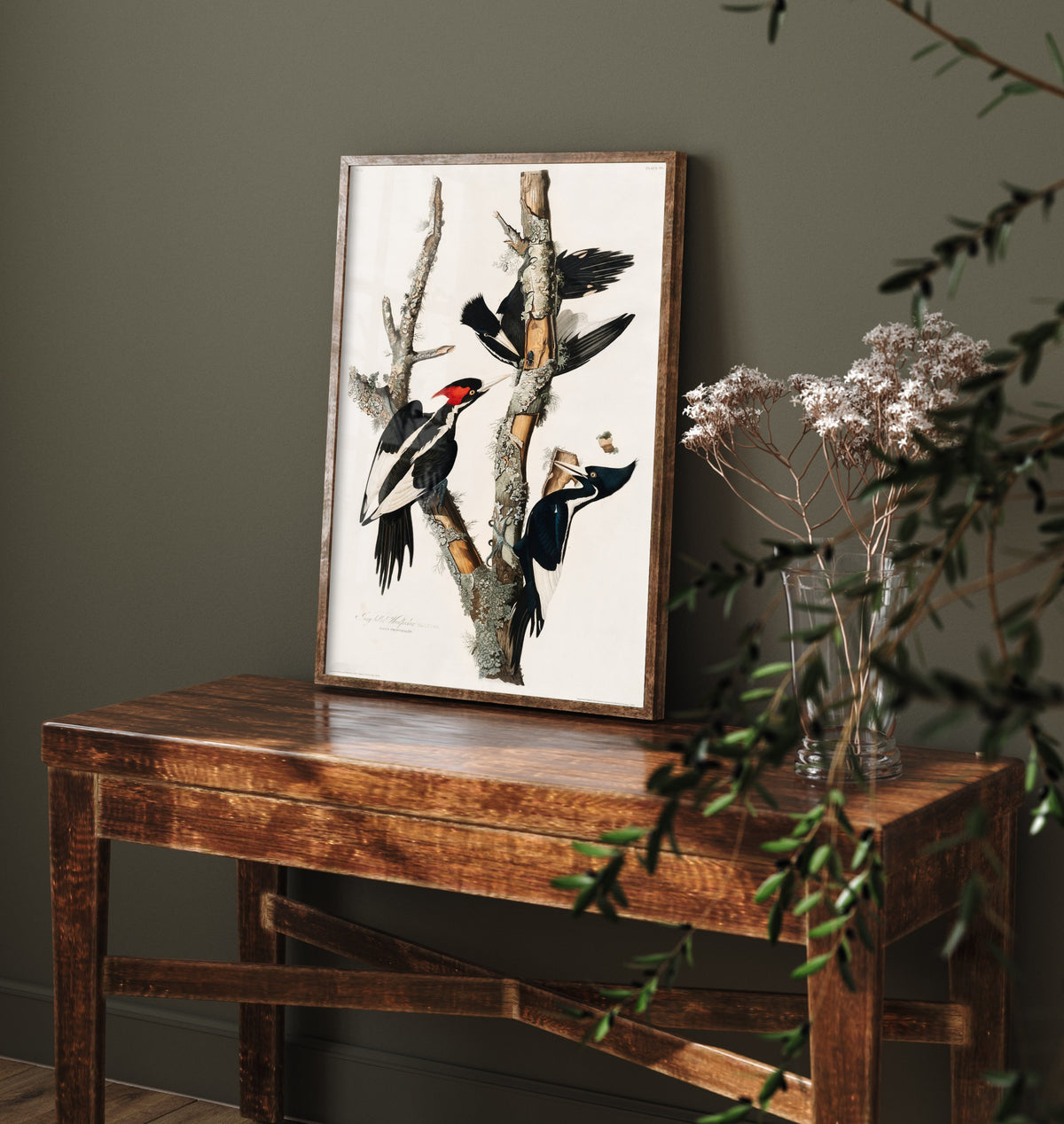 Ivory-billed Woodpecker Art Print - John James Audubon Birds of America Poster - Vintage Ornithology Illustration