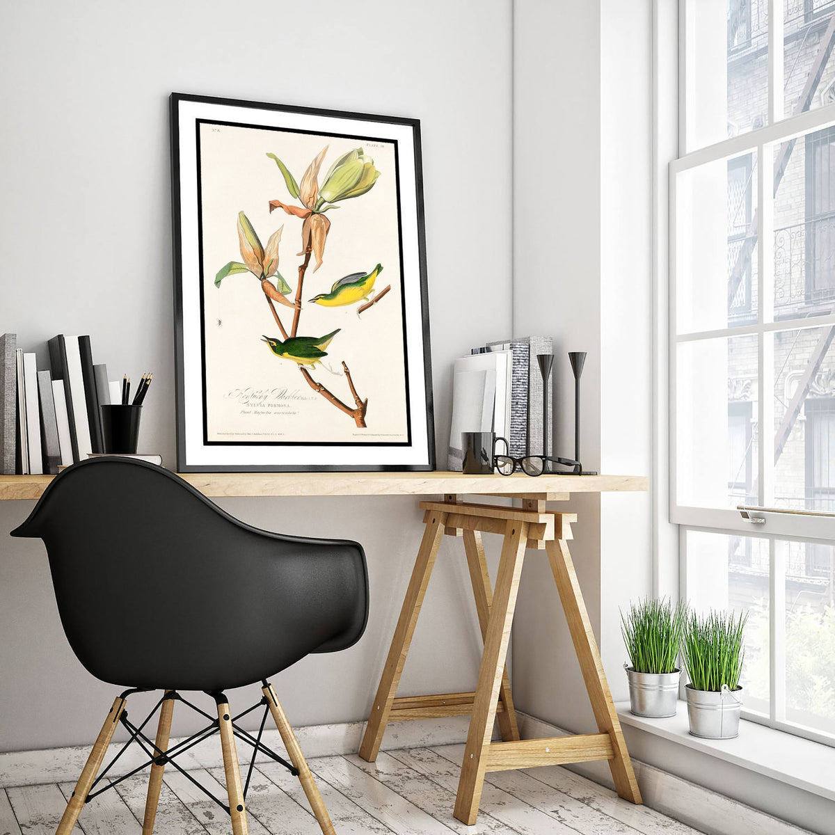 Kentucky Warbler Art Print - John James Audubon Birds of America Poster - Vintage Ornithology Illustration