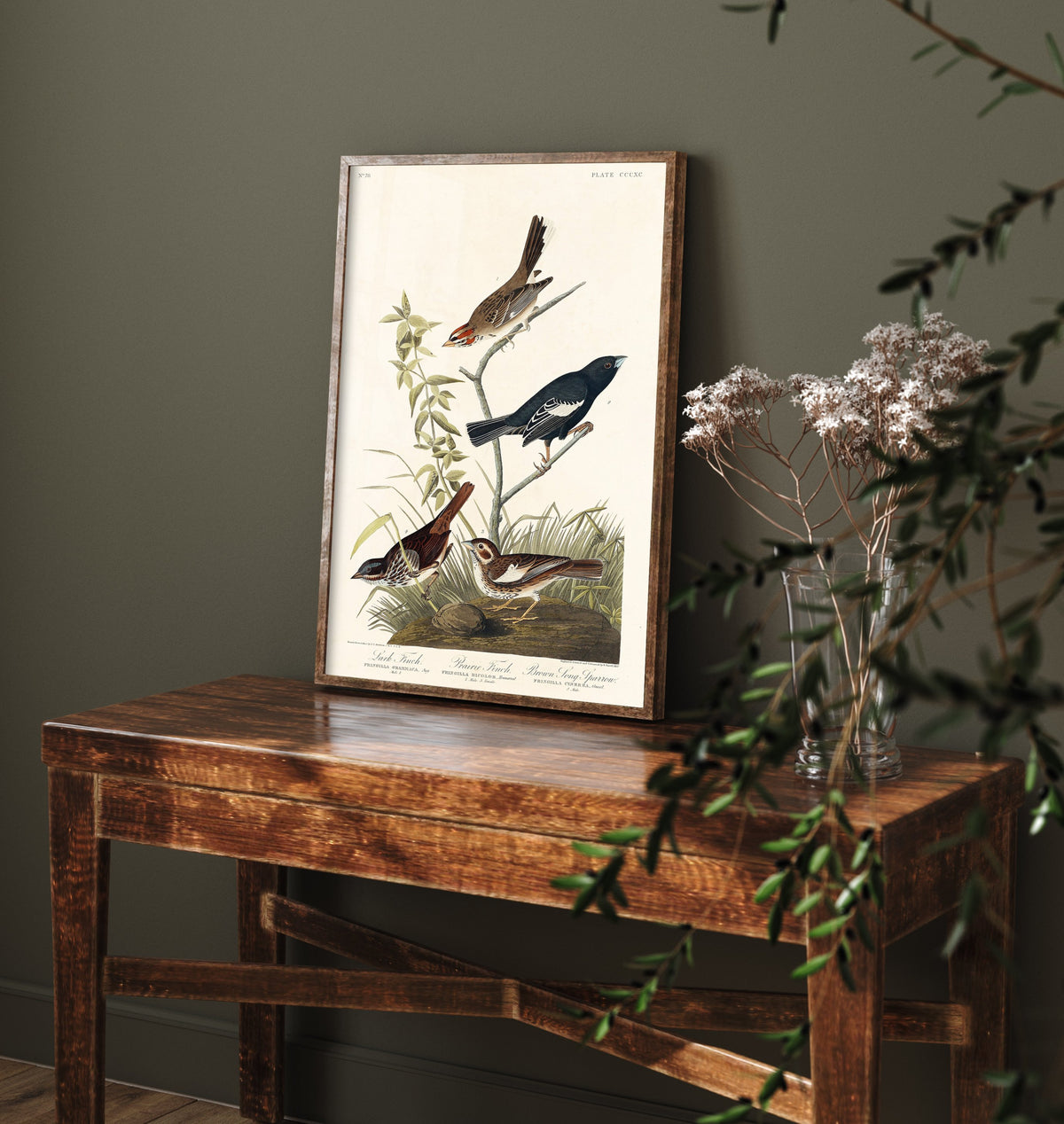 Lark Sparrow - John James Audubon Birds of America - Vintage Ornithology Art Print Poster Illustration