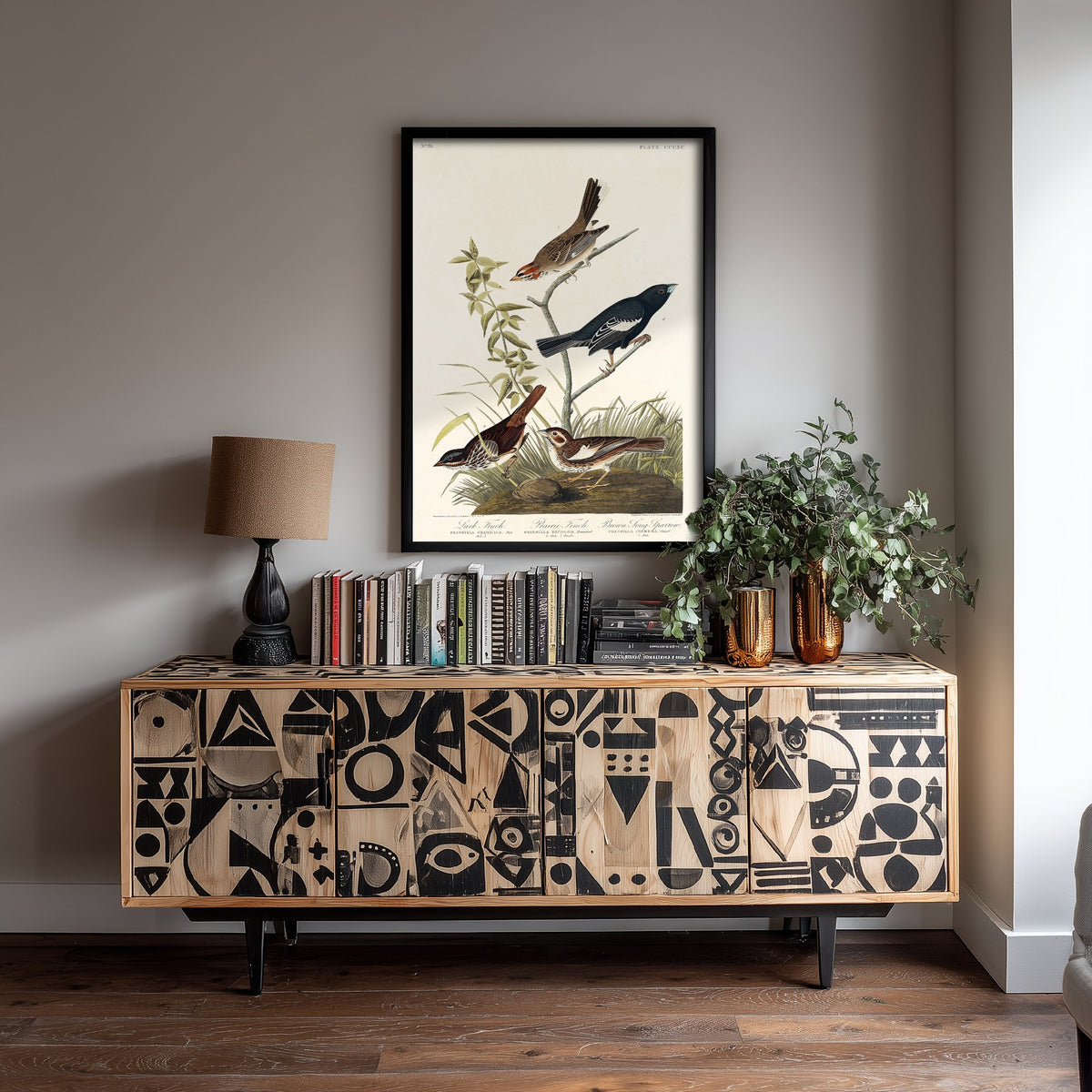 Lark Sparrow - John James Audubon Birds of America - Vintage Ornithology Art Print Poster Illustration