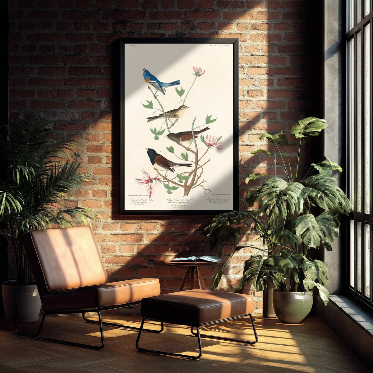 Lazuli Bunting - John James Audubon Birds of America - Vintage Ornithology Art Print Poster Illustration