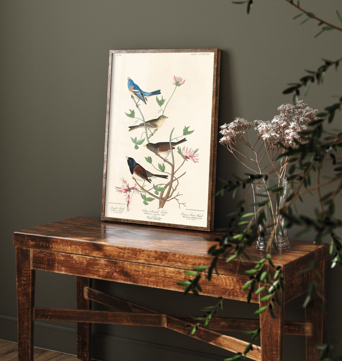 Lazuli Bunting - John James Audubon Birds of America - Vintage Ornithology Art Print Poster Illustration