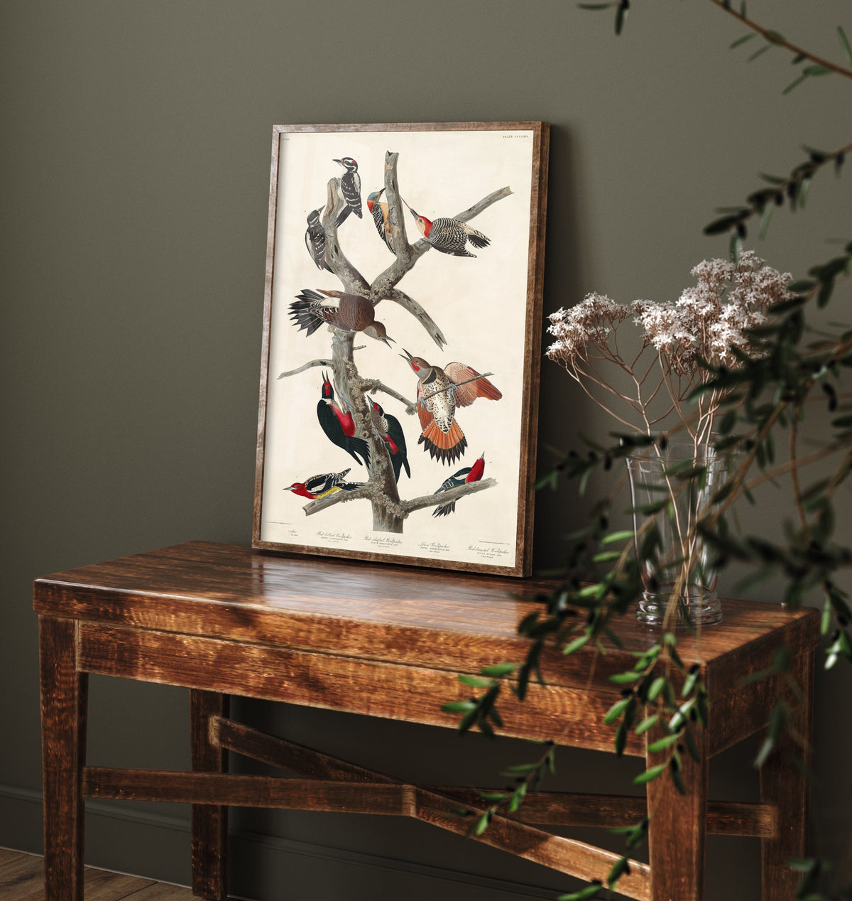 Lewis's Woodpecker Art Print - John James Audubon Birds of America - Vintage Ornithology Poster Illustration