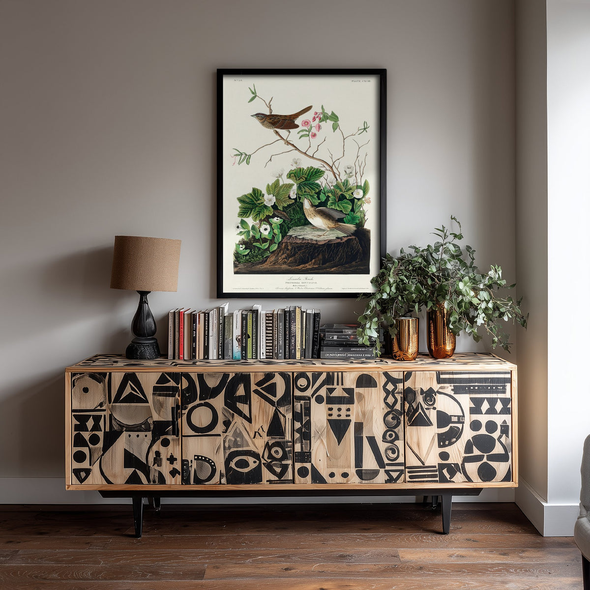 Lincoln's Sparrow Art Print - John James Audubon Birds of America - Vintage Ornithology Poster Illustration