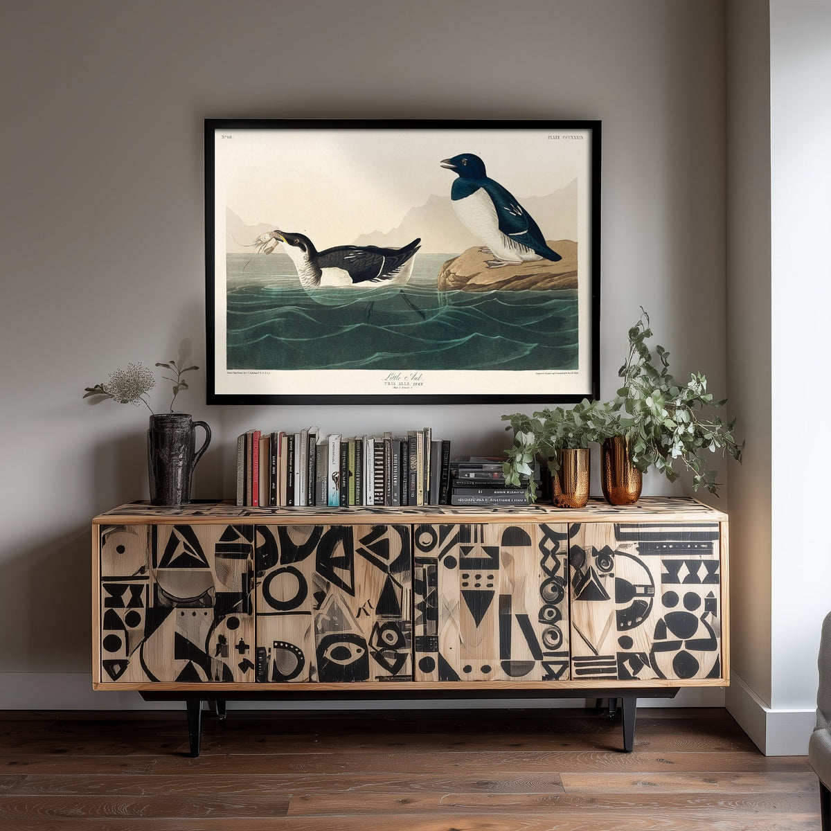 Dovekie Little Auk Art Print - John James Audubon Birds of America - Vintage Bird Poster Illustration