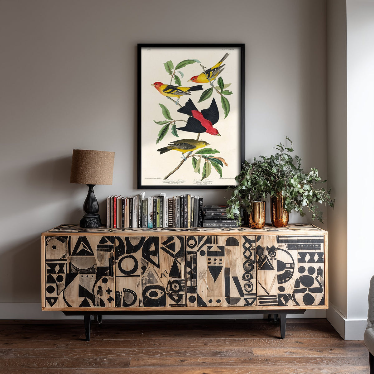 Western Tanager Art Print - John James Audubon Birds of America - Vintage Ornithology Poster Illustration