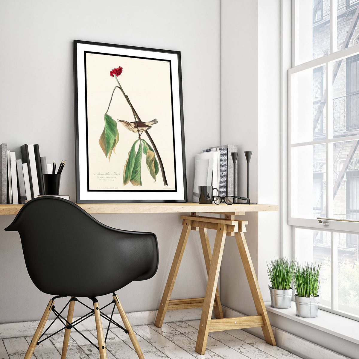 Louisiana Waterthrush Art Print - John James Audubon Birds of America - Vintage Ornithology Illustration Poster