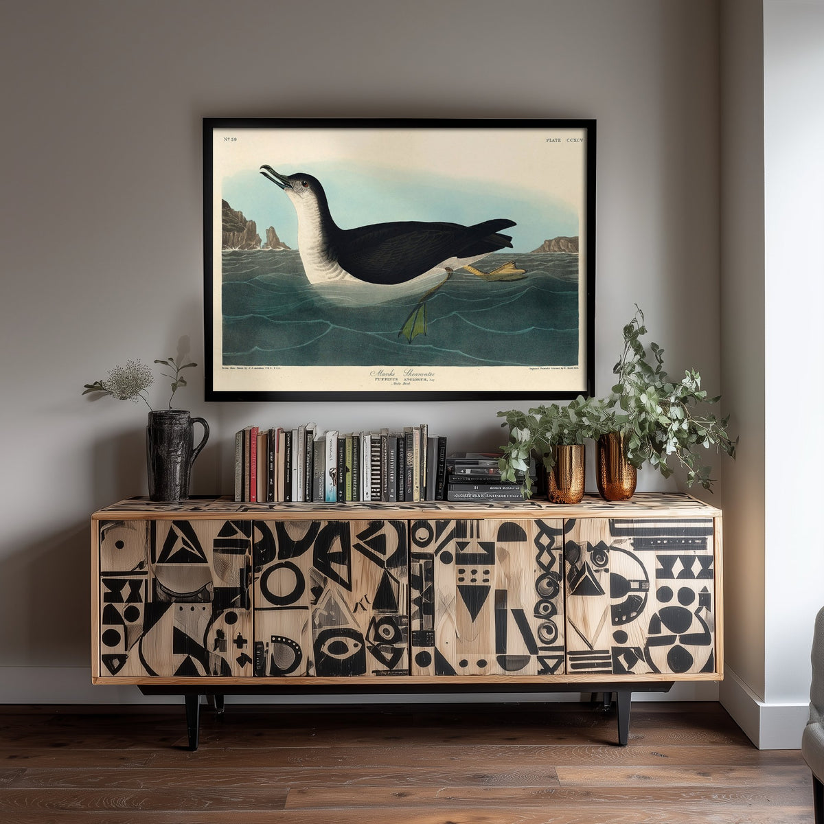 Manx Shearwater Art Print - John James Audubon Birds of America - Vintage Seabird Illustration Poster