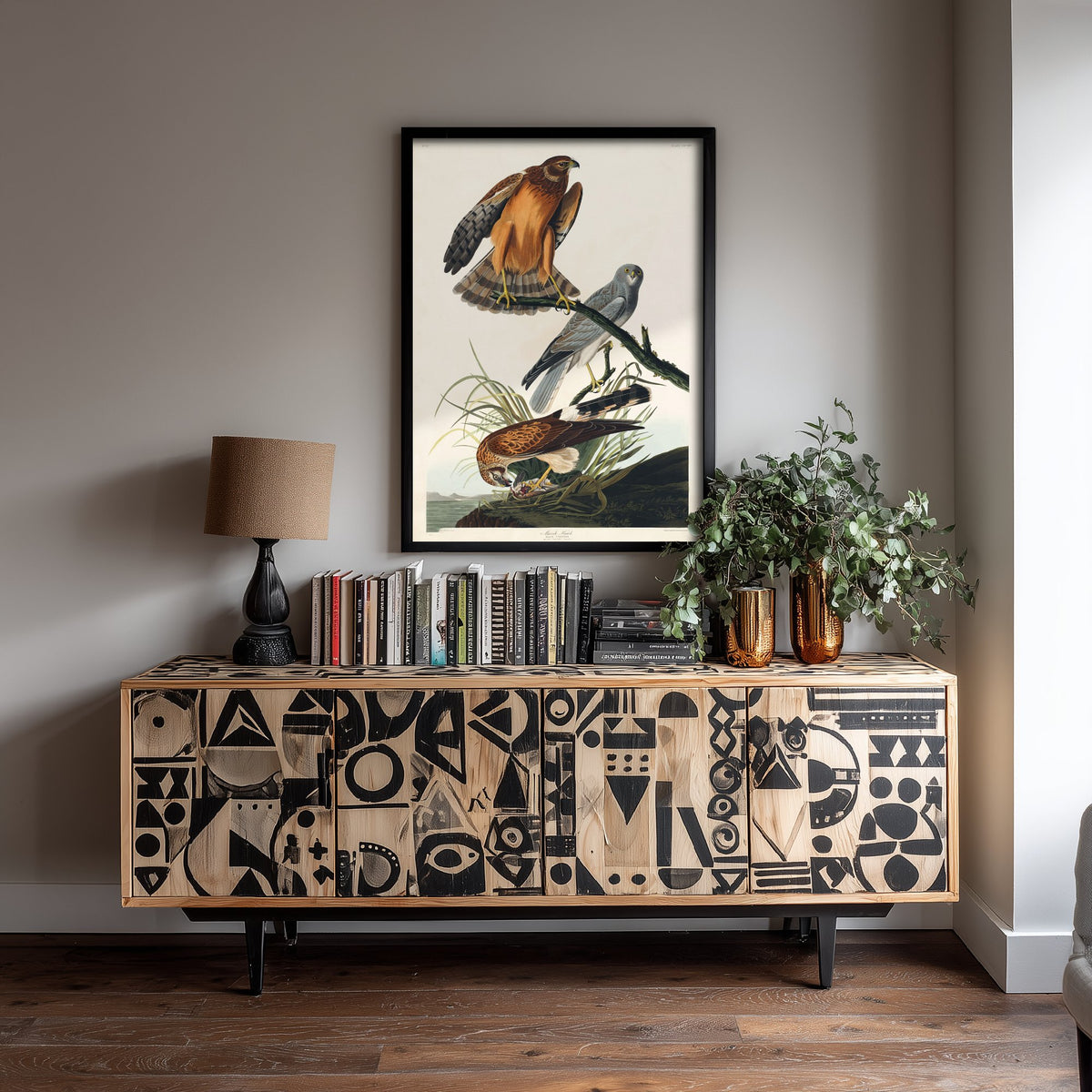 Northern Harrier Art Print - John James Audubon Birds of America - Marsh Hawk Illustration Poster