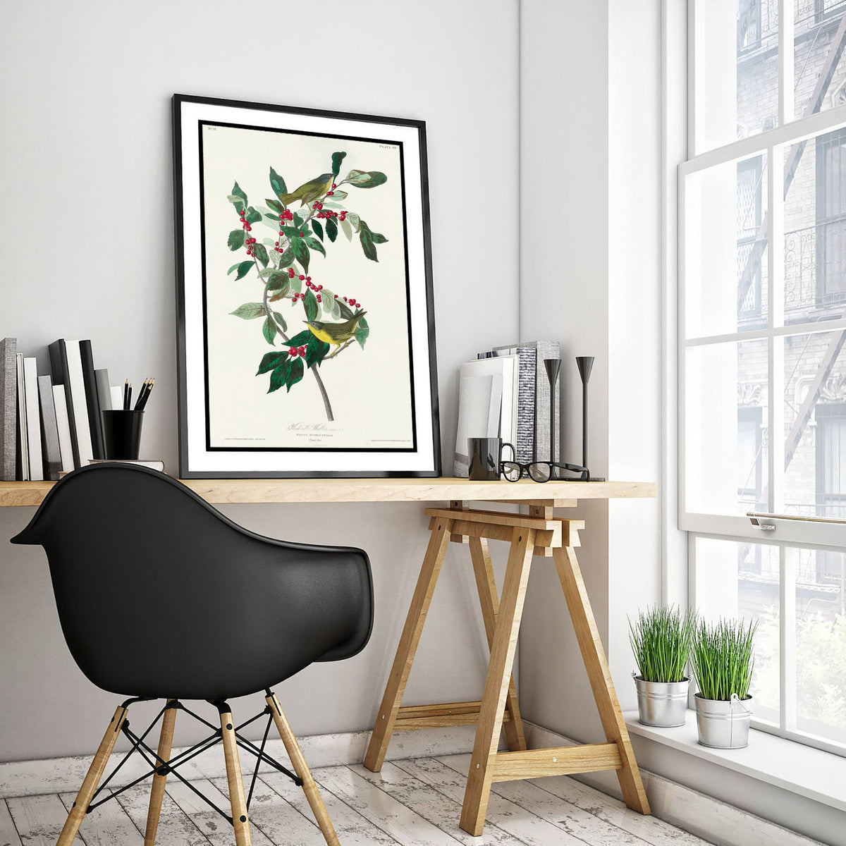 Nashville Warbler Art Print - John James Audubon Birds of America - Vintage Ornithology Illustration Poster