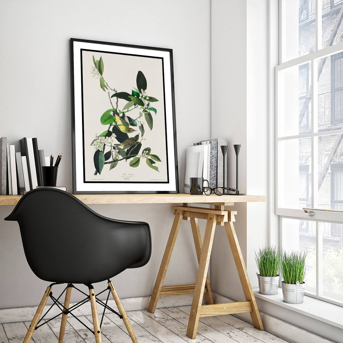 Palm Warbler - John James Audubon Birds of America - Vintage Bird Art Print Poster Illustration