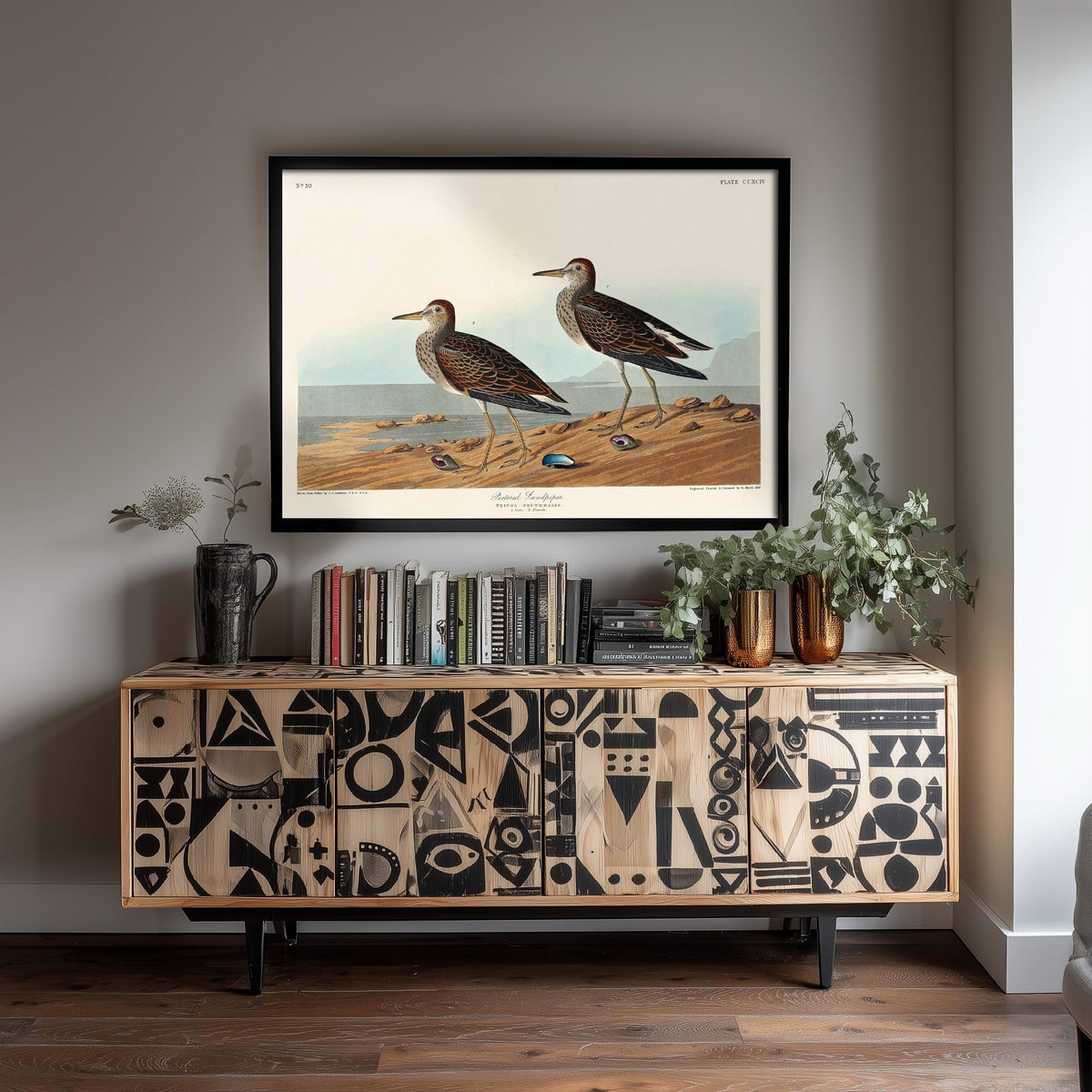 Pectoral Sandpiper - John James Audubon Birds of America - Vintage Shorebird Art Print Poster Illustration