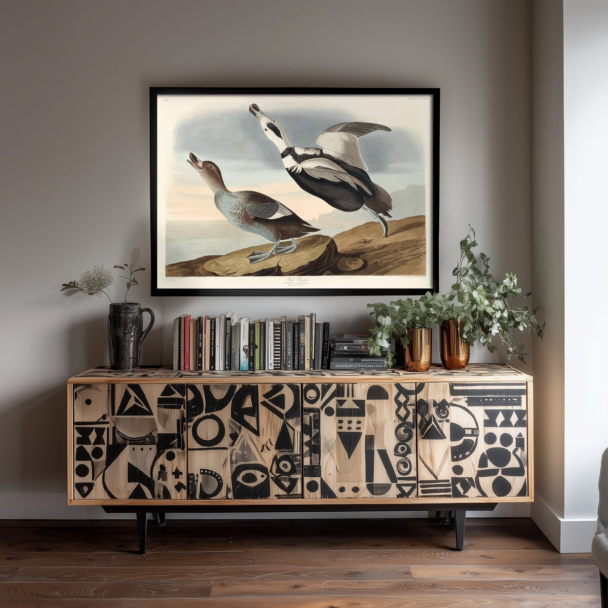 Labrador Duck Art Print - John James Audubon Birds of America - Vintage Ornithology Illustration Poster