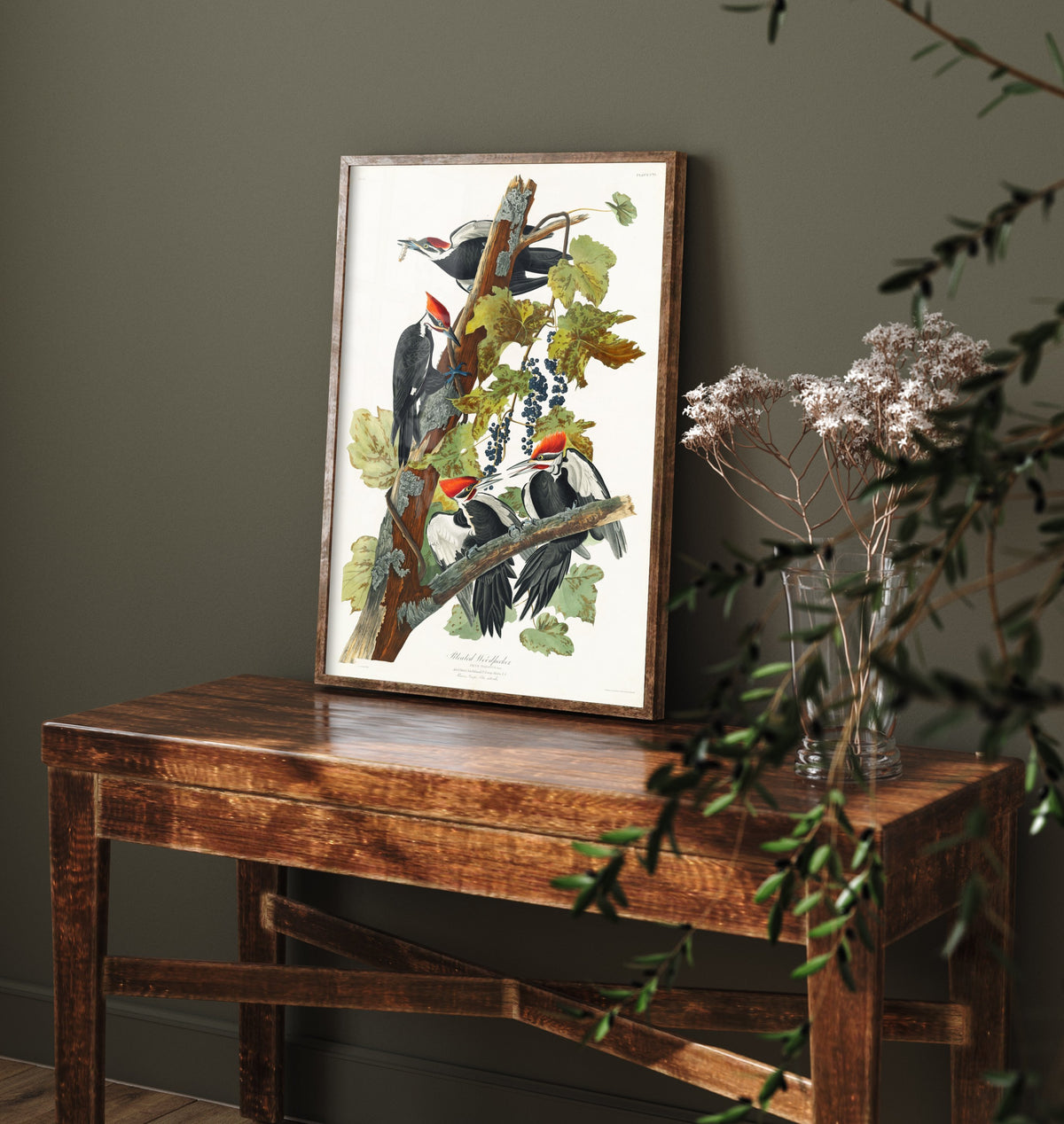 Pileated Woodpecker Art Print - John James Audubon Birds of America - Vintage Ornithology Illustration Poster