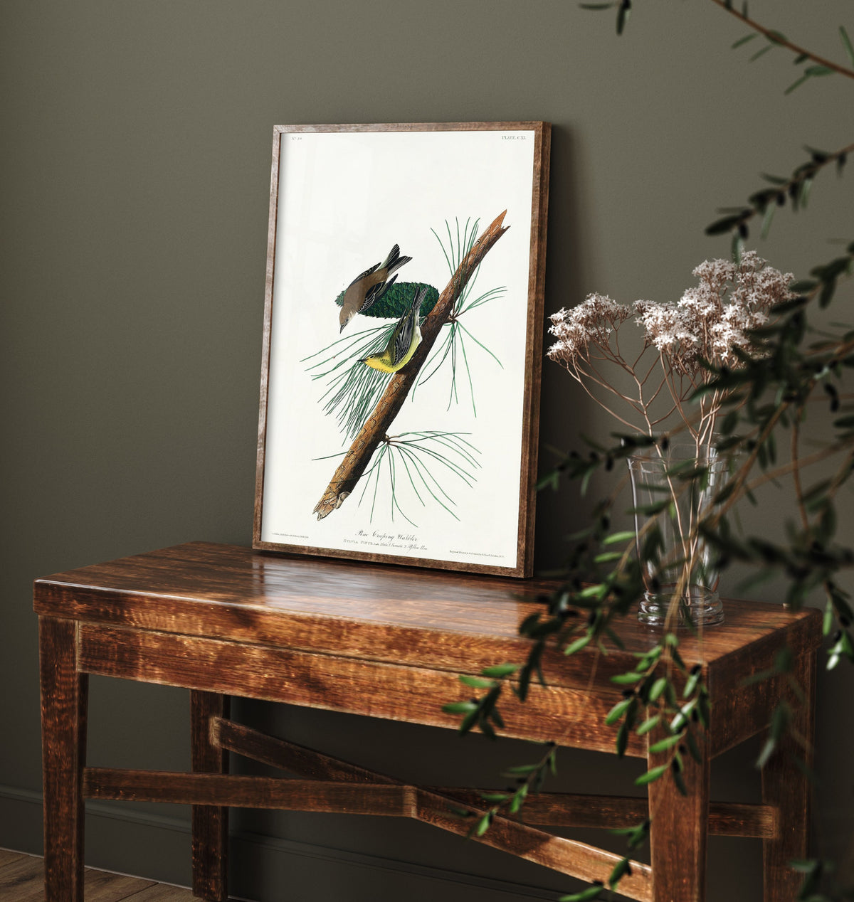 Pine Warbler Art Print - John James Audubon Birds of America - Vintage Ornithology Illustration Poster