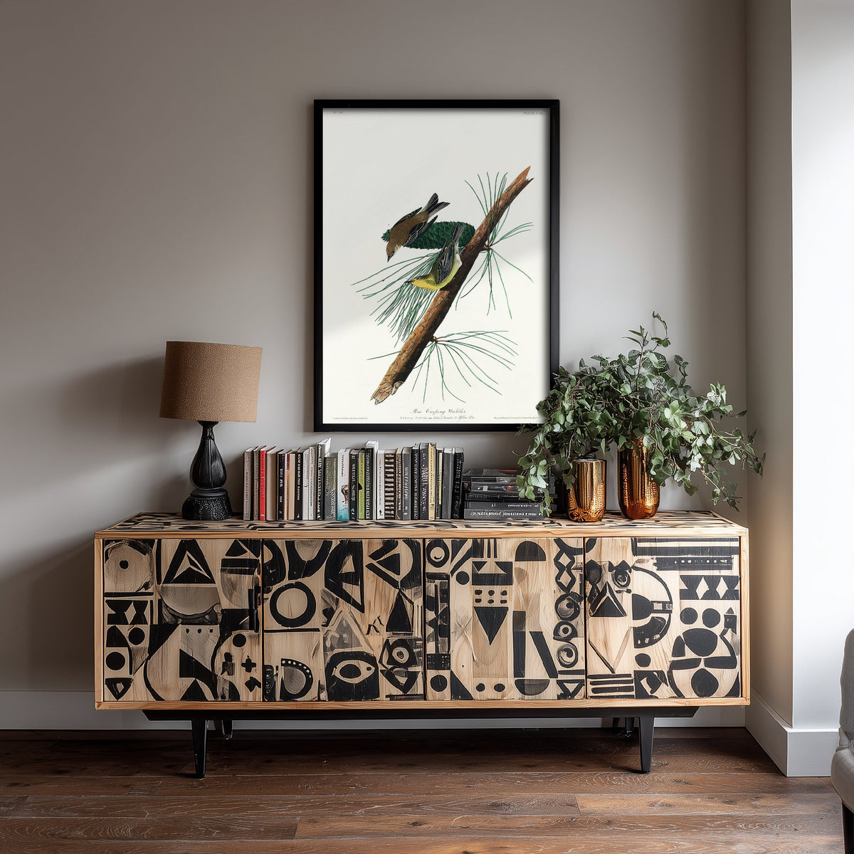 Pine Warbler Art Print - John James Audubon Birds of America - Vintage Ornithology Illustration Poster