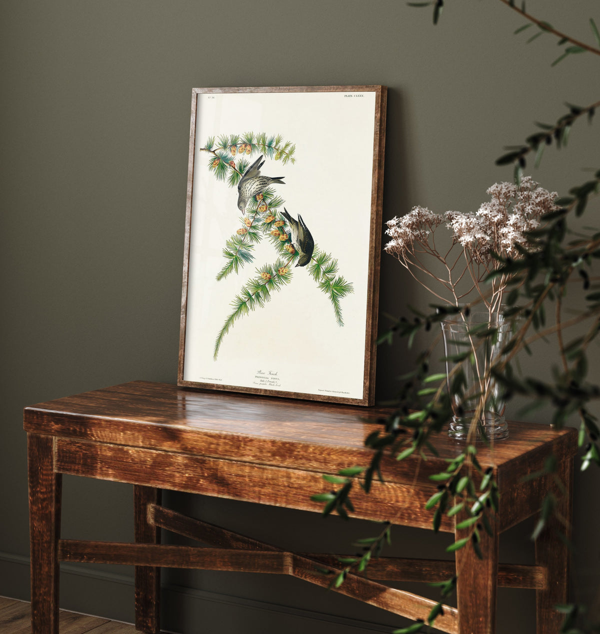 Pine Siskin Art Print - John James Audubon Birds of America - Vintage Ornithology Illustration Poster
