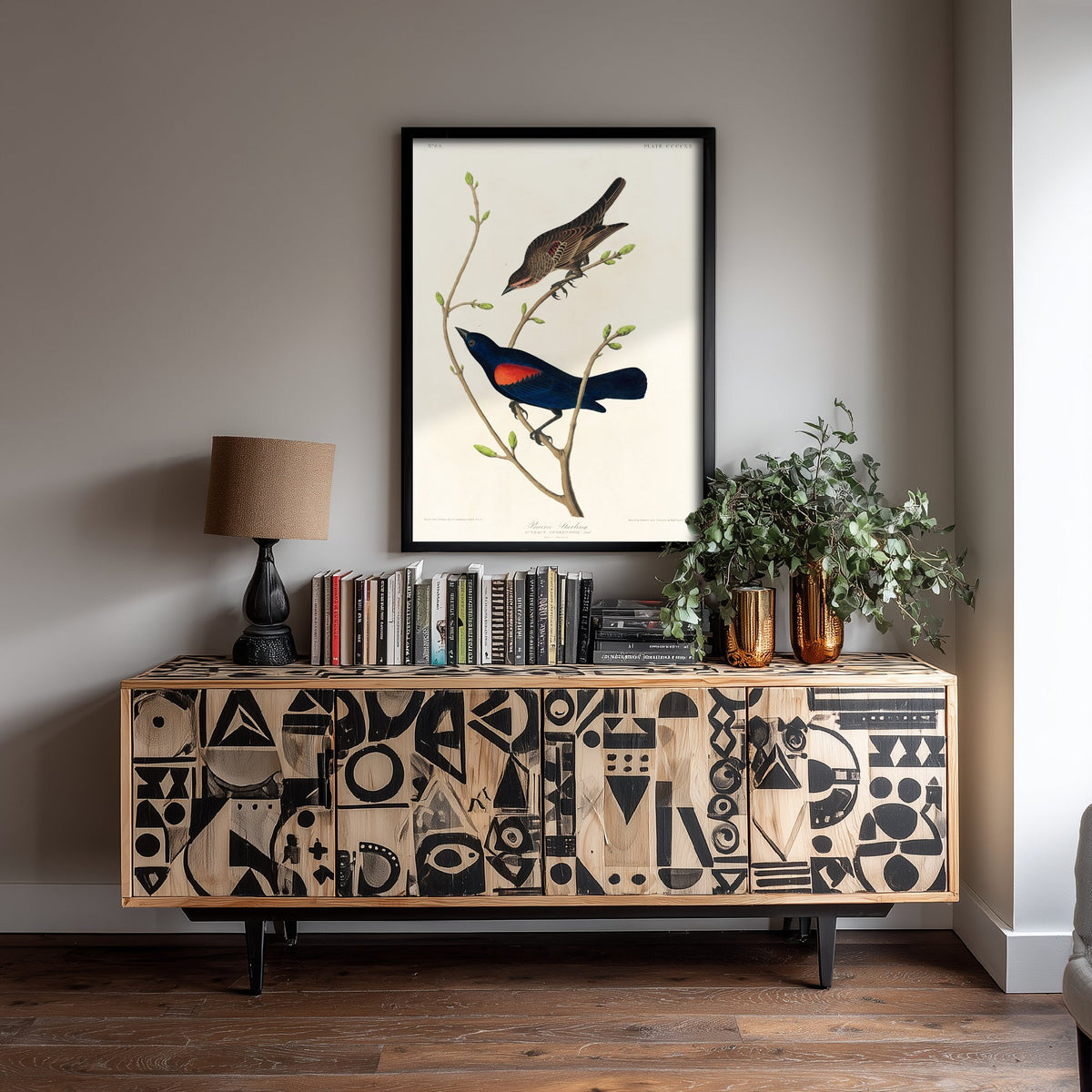 Prairie Starling Art Print - John James Audubon Birds of America - Vintage Ornithology Illustration Poster