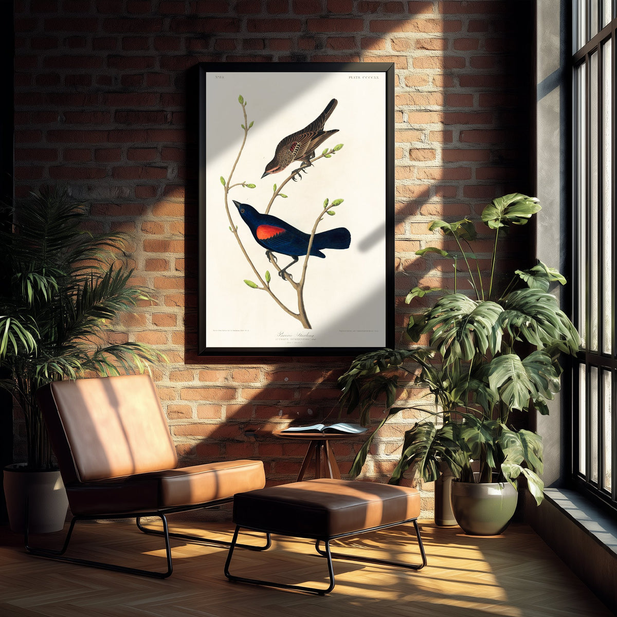 Prairie Starling Art Print - John James Audubon Birds of America - Vintage Ornithology Illustration Poster