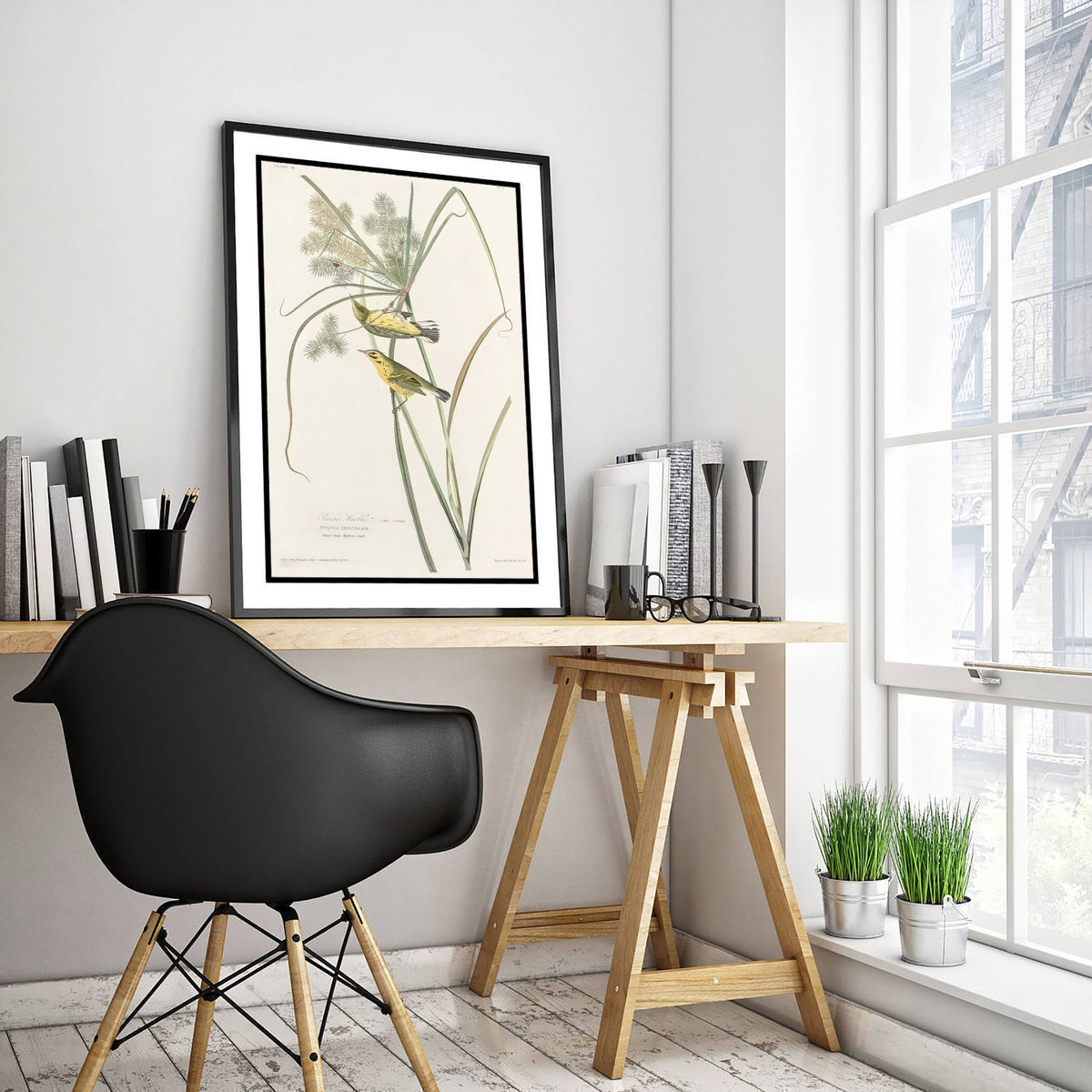 Prairie Warbler Art Print - John James Audubon Birds of America - Vintage Ornithology Illustration Poster