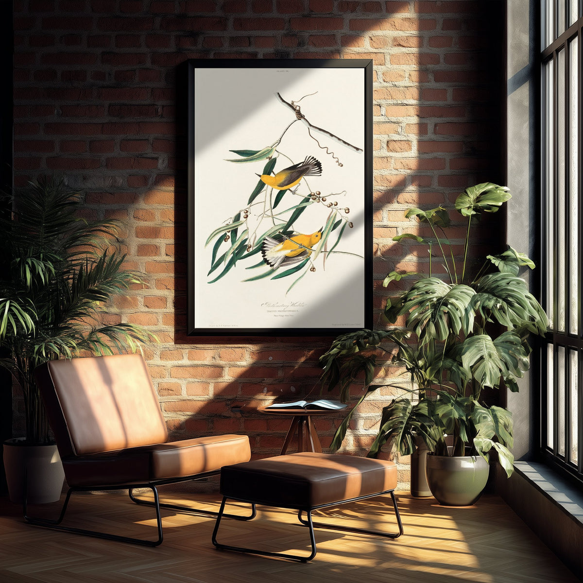 Prothonotary Warbler Art Print - John James Audubon Poster - Birds of America Vintage Illustration