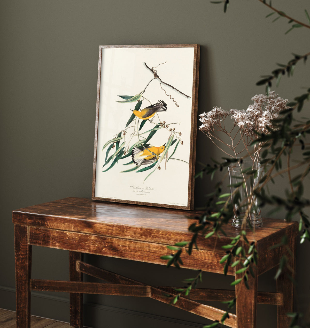 Prothonotary Warbler Art Print - John James Audubon Poster - Birds of America Vintage Illustration