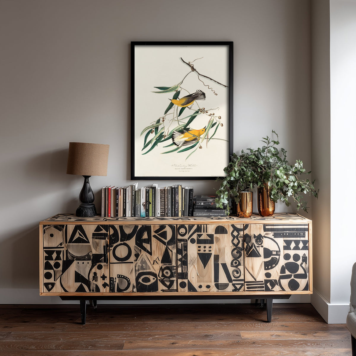 Prothonotary Warbler Art Print - John James Audubon Poster - Birds of America Vintage Illustration