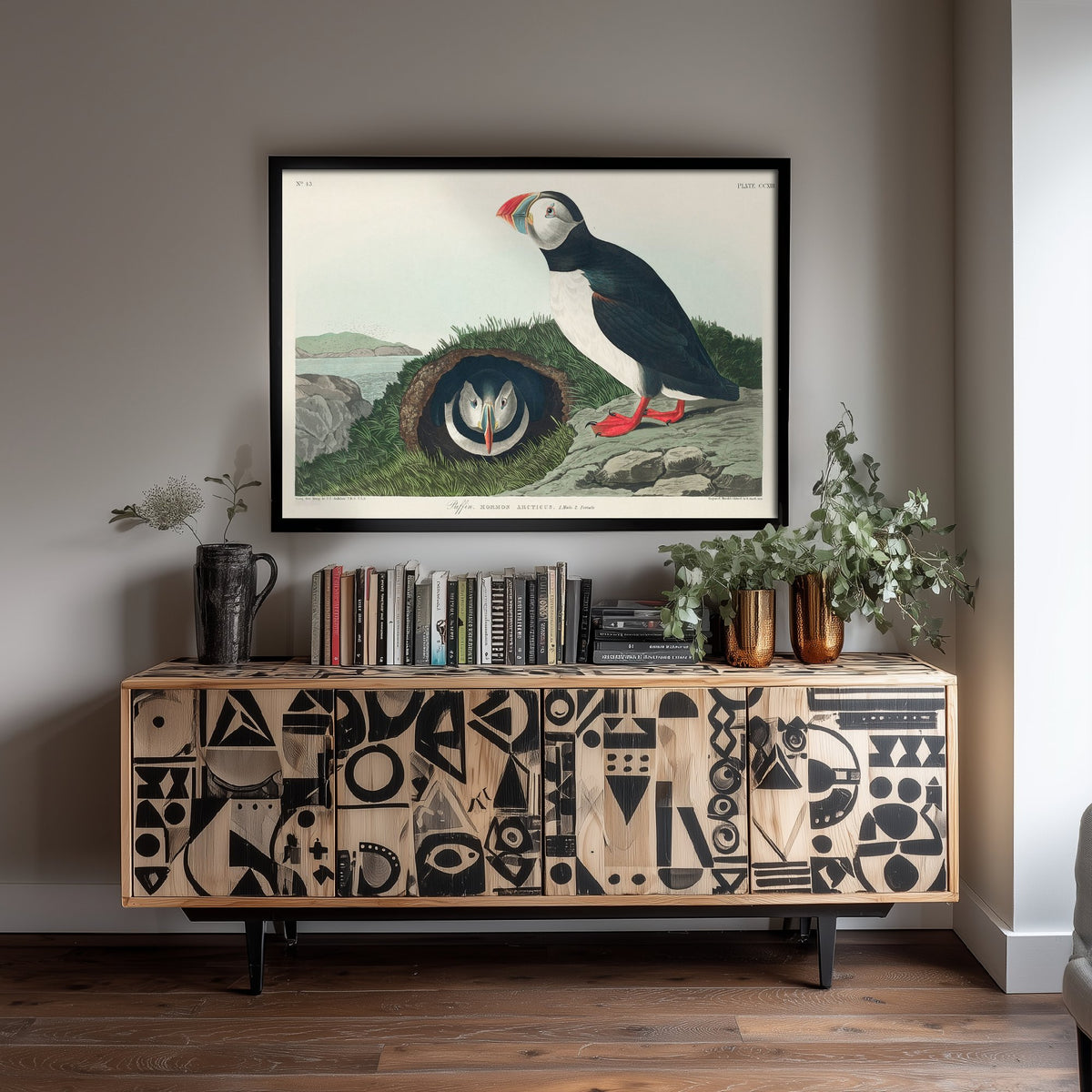 Atlantic Puffin Art Print - John James Audubon Poster - Birds of America Vintage Illustration