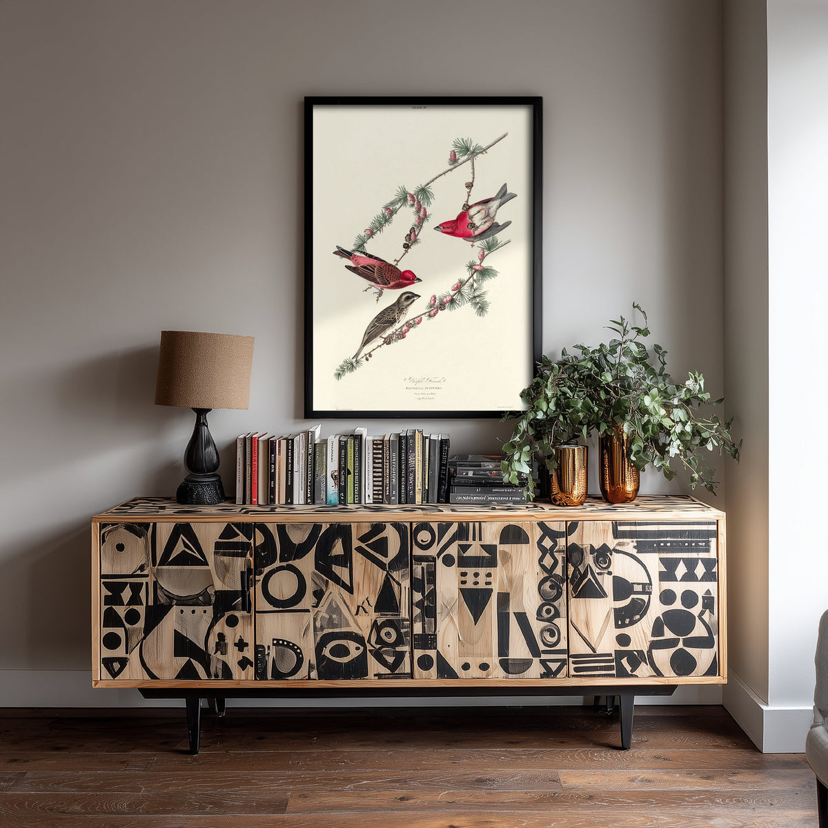 Purple Finch Art Print - John James Audubon Poster - Birds of America Vintage Illustration
