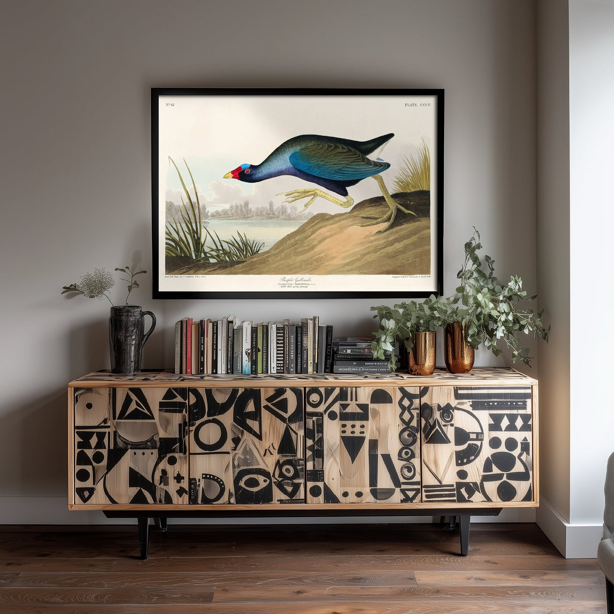 Purple Gallinule Art Print - John James Audubon Poster - Birds of America Vintage Illustration