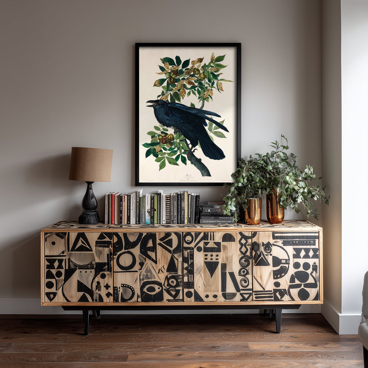 Common Raven Art Print - John James Audubon Poster - Birds of America Vintage Illustration