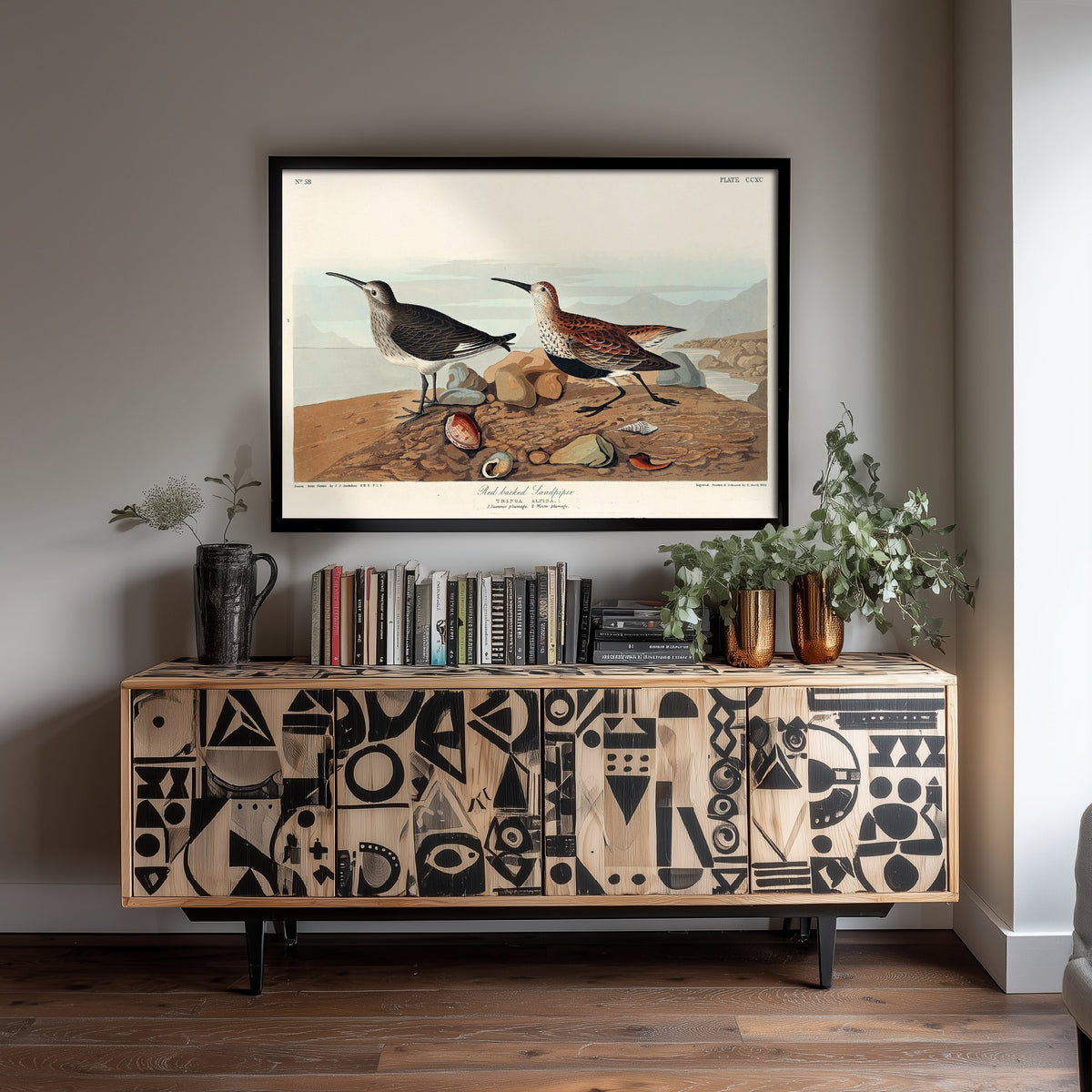 Dunlin Sandpiper Art Print - John James Audubon Poster - Birds of America Vintage Illustration