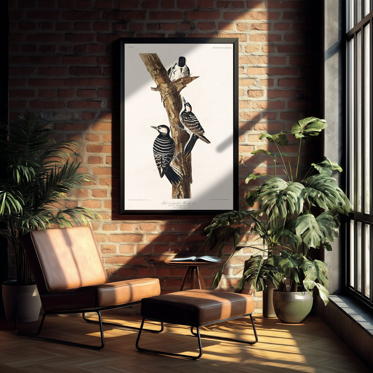 Red-cockaded Woodpecker Art Print - John James Audubon Poster - Birds of America Illustration