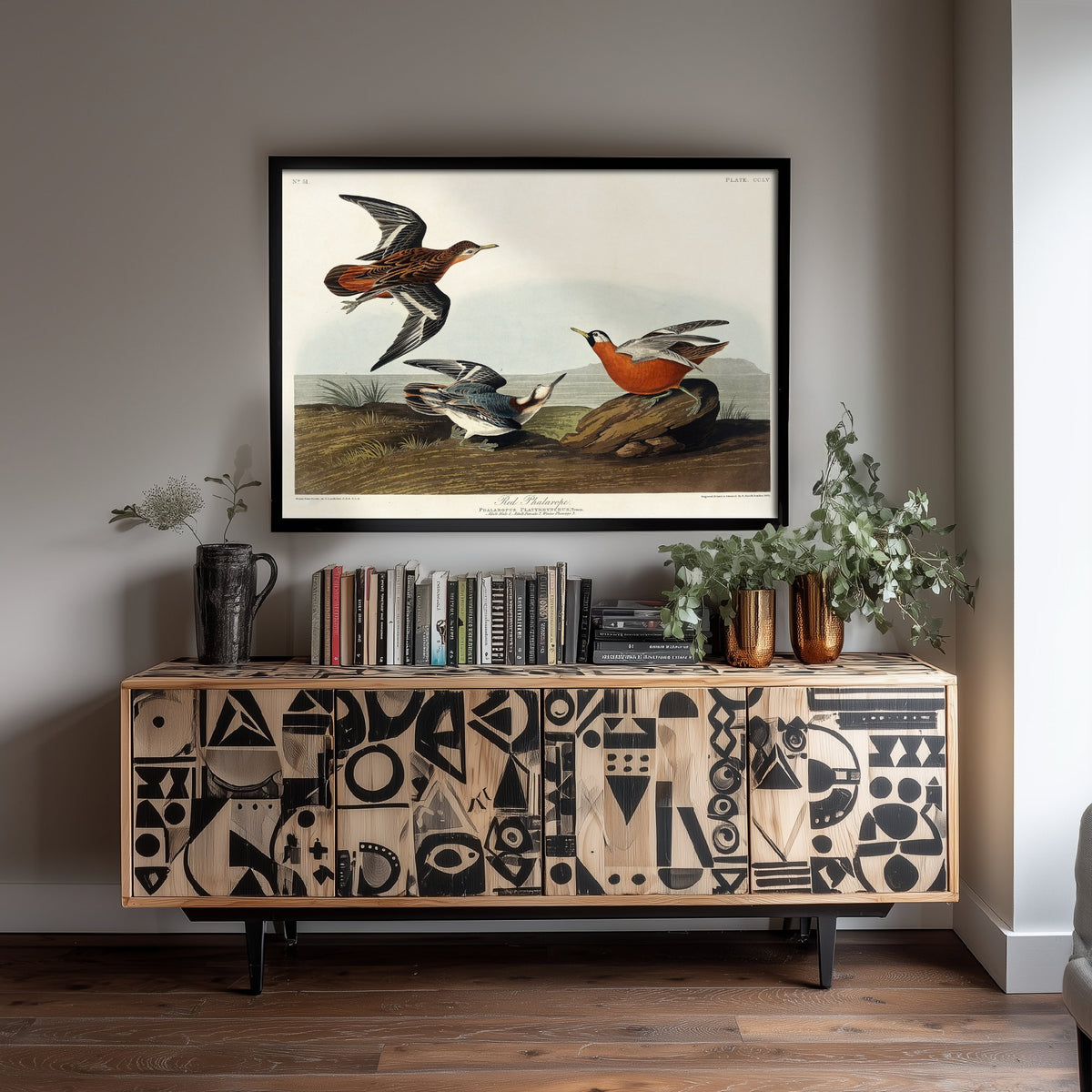 Red Phalarope Art Print - John James Audubon Poster - Birds of America Vintage Illustration