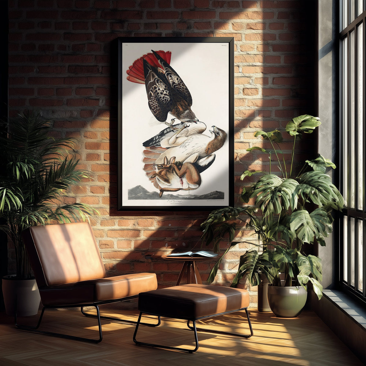 Red-tailed Hawk Art Print - John James Audubon Poster - Birds of America Vintage Illustration