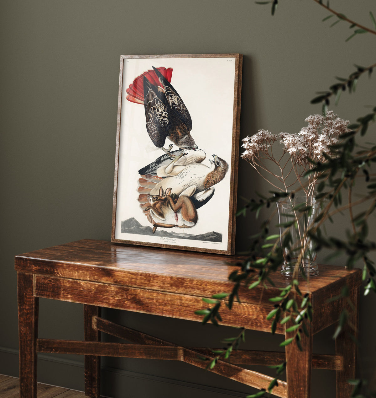 Red-tailed Hawk Art Print - John James Audubon Poster - Birds of America Vintage Illustration